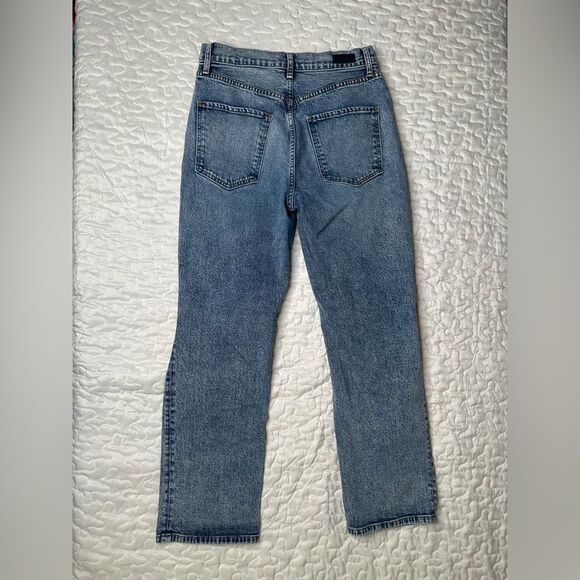 Le Jean by Charlie Gay Mia Relaxed Straight Jeans Distressed High-Rise Denim 28 - Picture 11 of 11